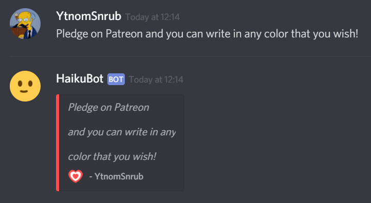 HaikuBot on Patreon